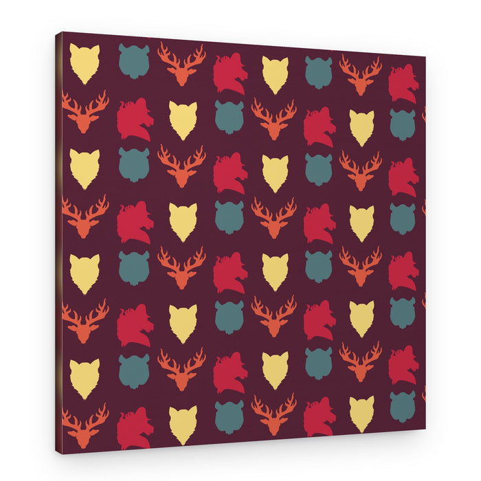 Woodland Animal Pattern – Canvas Print