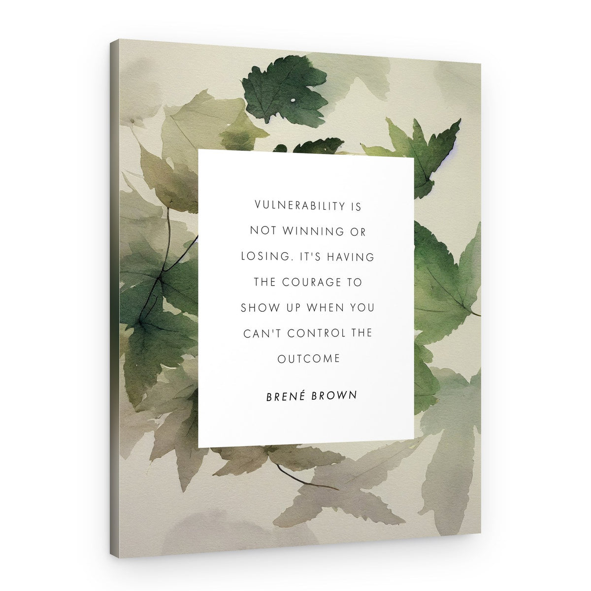 Botanical Courage Quote – Canvas Print