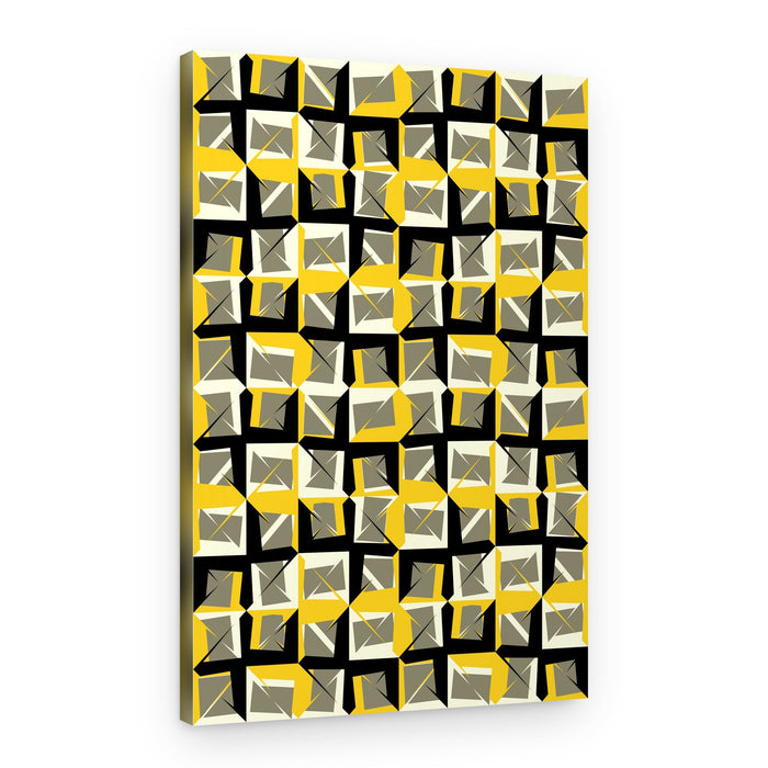 Dynamic Yellow Geometric Pattern – Canvas Print