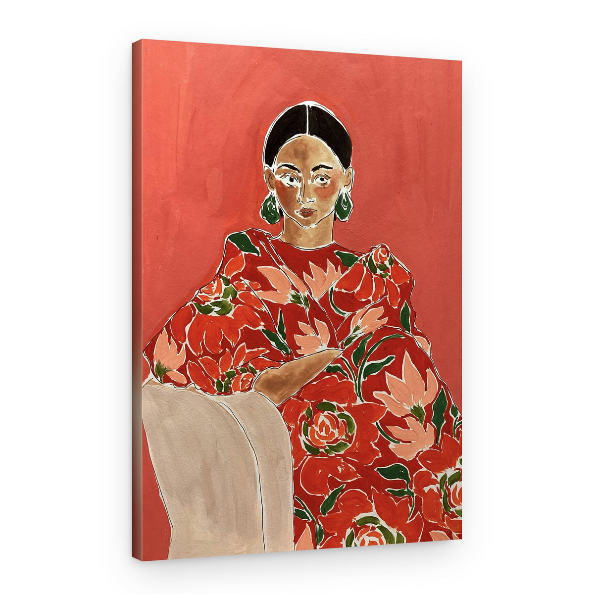 Vibrant Fashion Portrait – Canvas Print