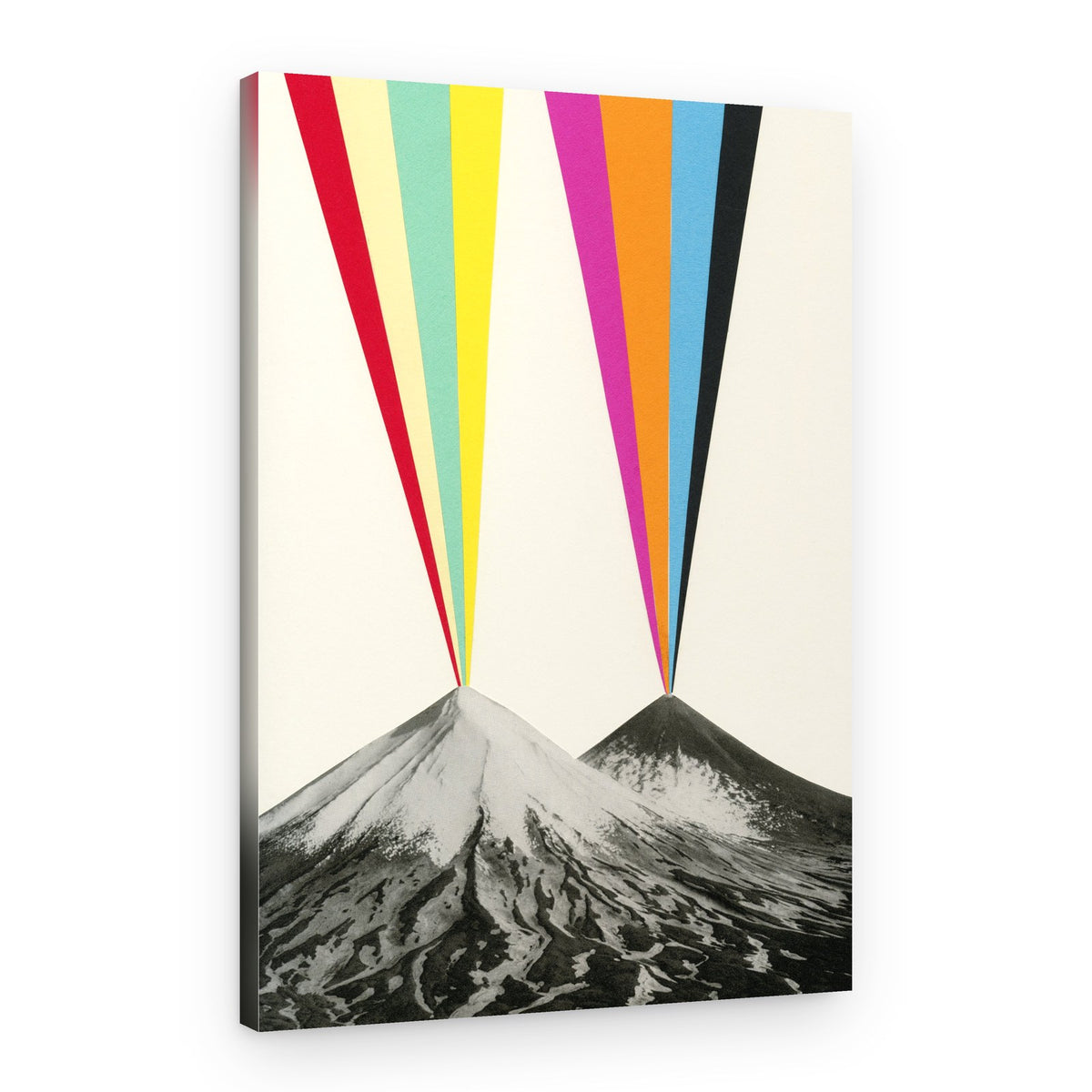 Vibrant Mountain Beams – Canvas Print