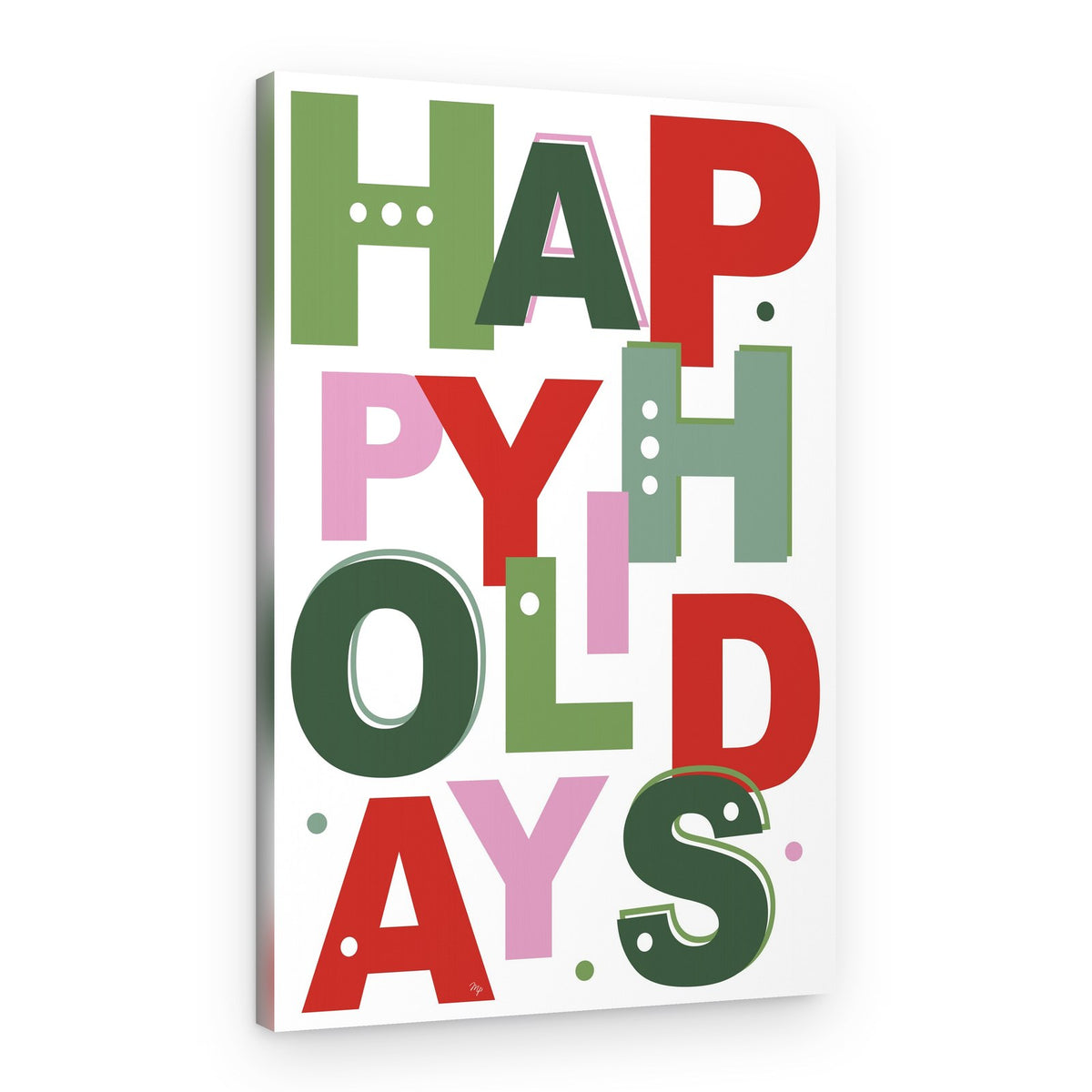 Happy Holidays Typography – Canvas Print