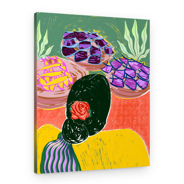 Vibrant Market Scene – Canvas Print
