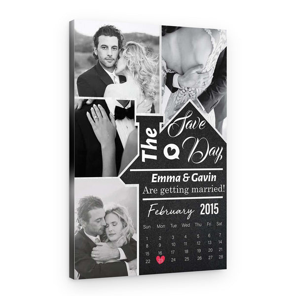 Save The Day Calendar and Photo Canvas Print
