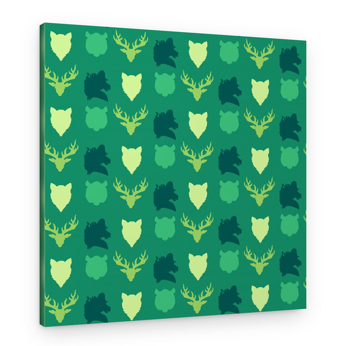 Woodland Creatures Pattern – Canvas Print