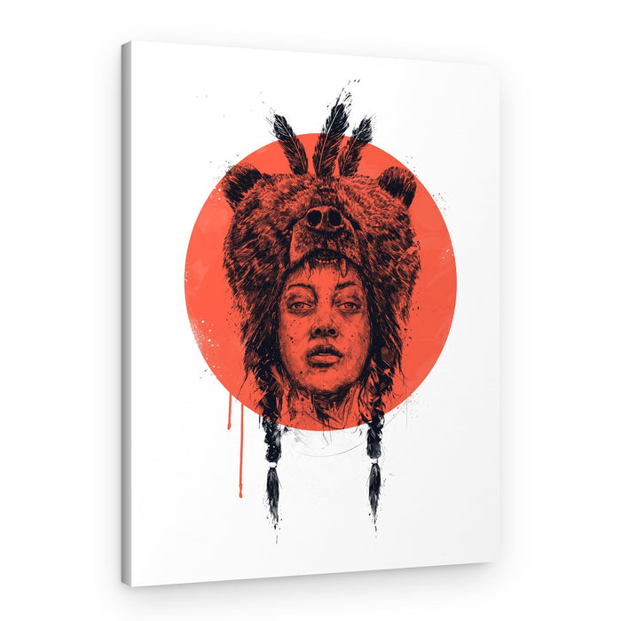 Bear Spirit Woman – Canvas Print