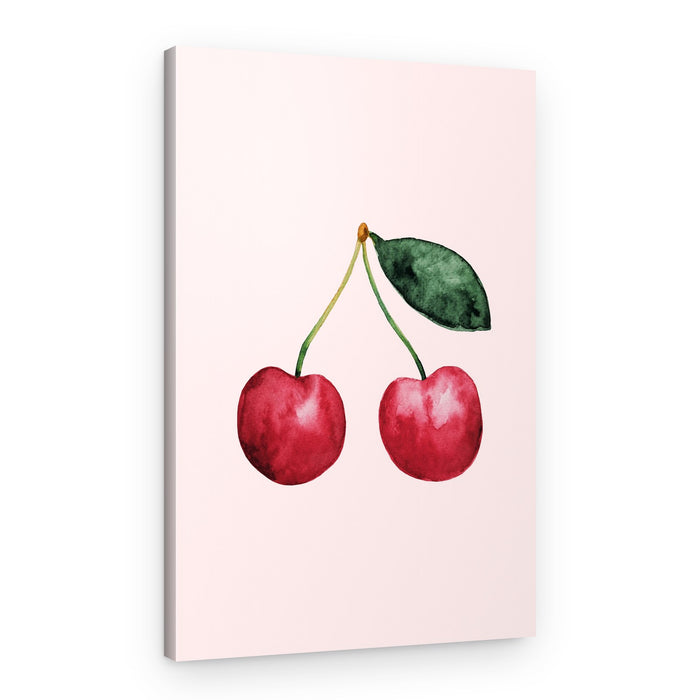 Watercolor Cherries – Canvas Print