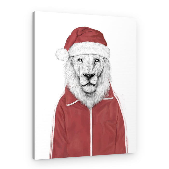 Festive Lion Street Style – Canvas Print
