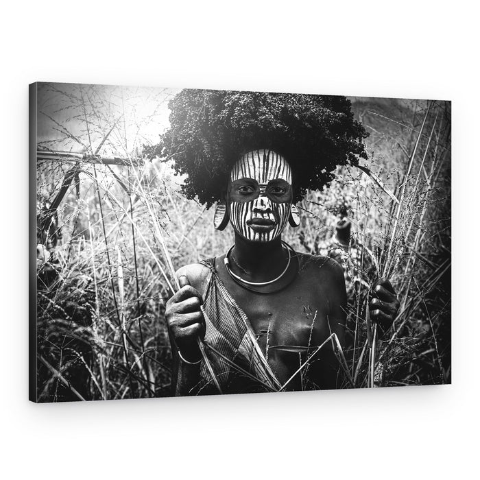 Striking Tribal Portrait – Canvas Print