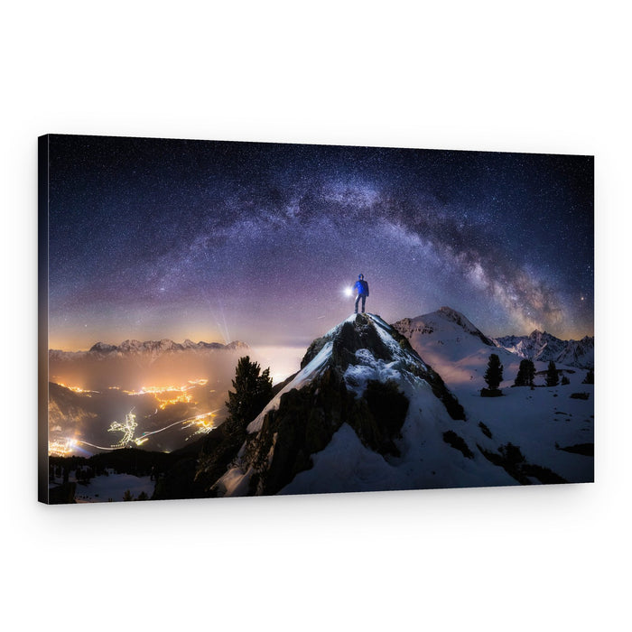 Summit Under Milky Way – Canvas Print