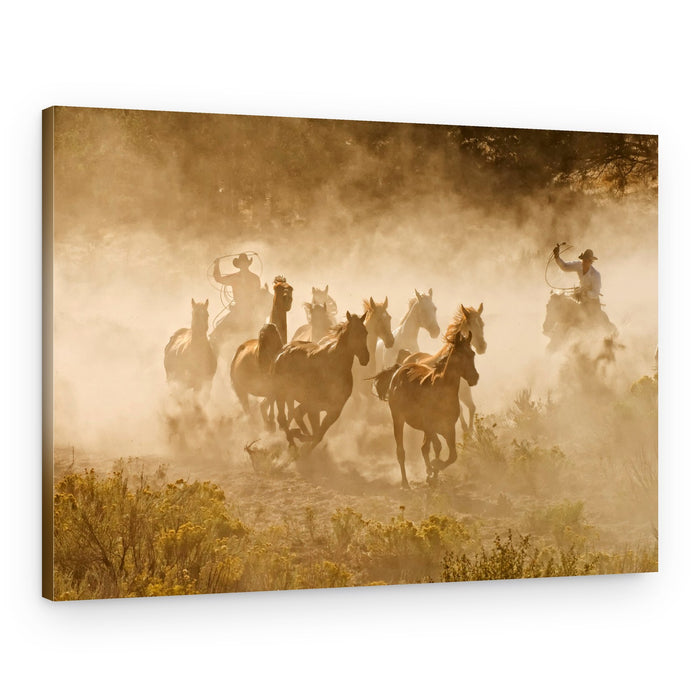 Wild Horse Roundup – Canvas Print