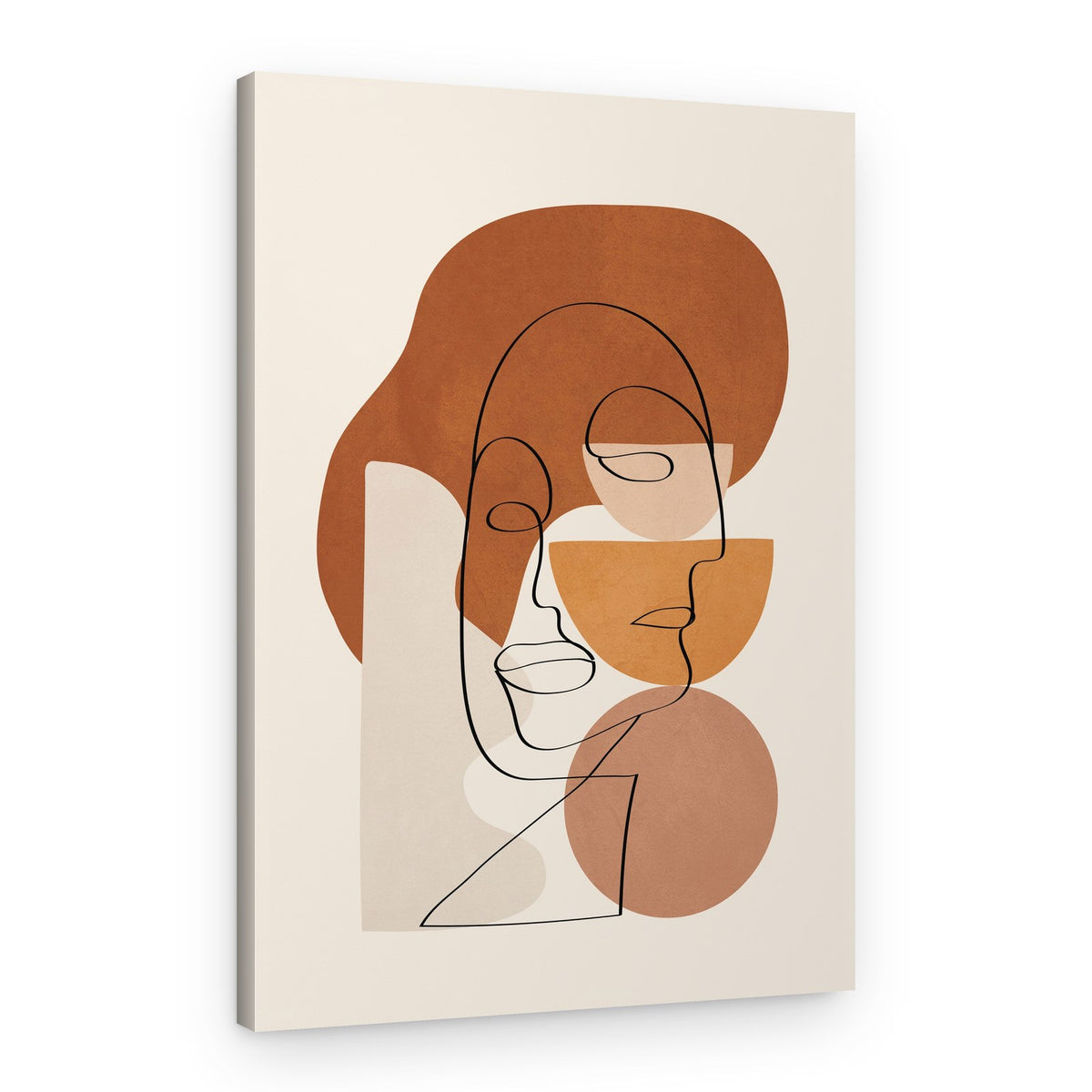 Warm Abstract Faces – Canvas Print