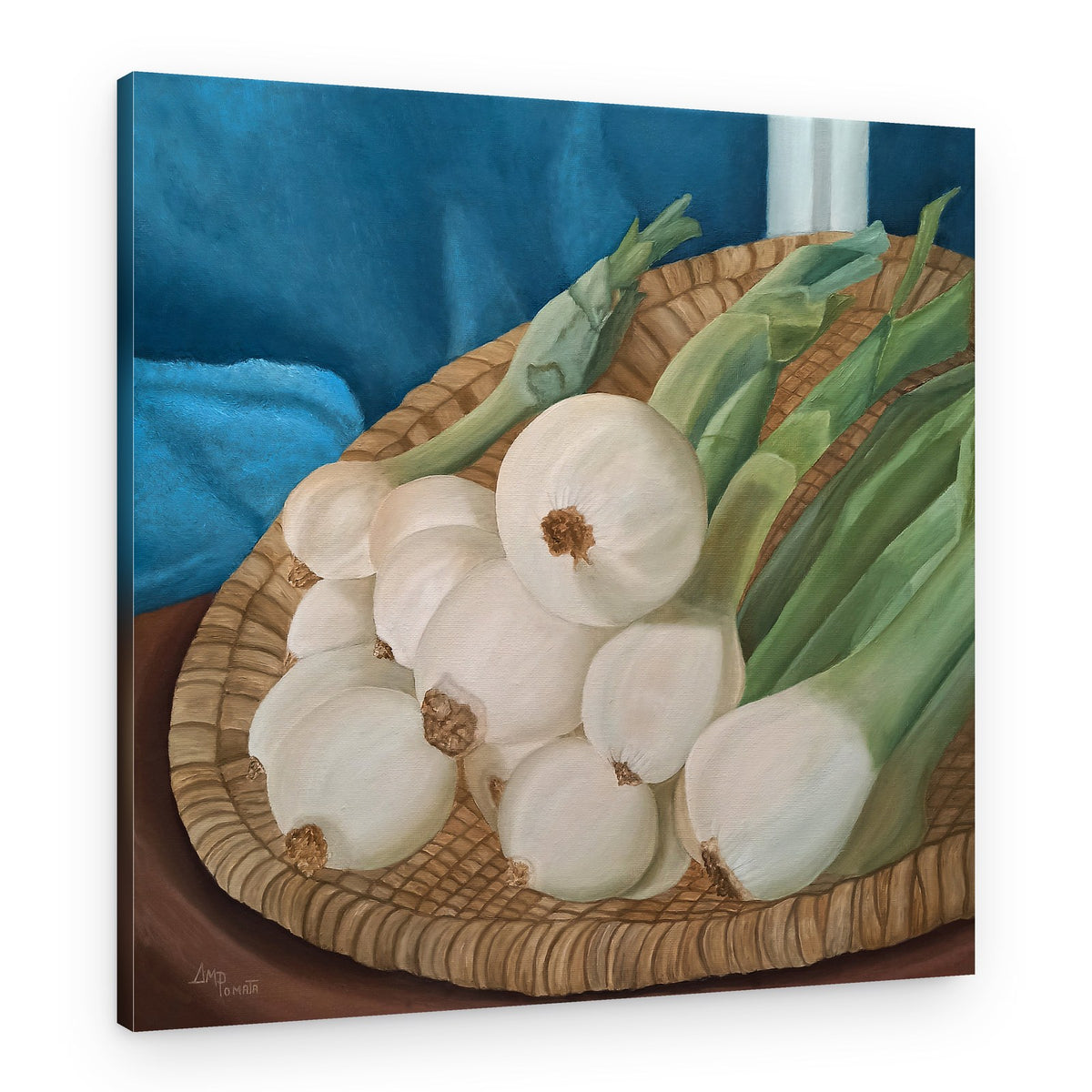 Fresh Onions Still Life – Canvas Print