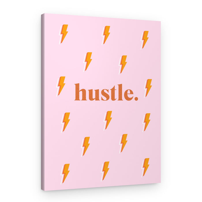 Hustle Lightning Bolts – Canvas Print