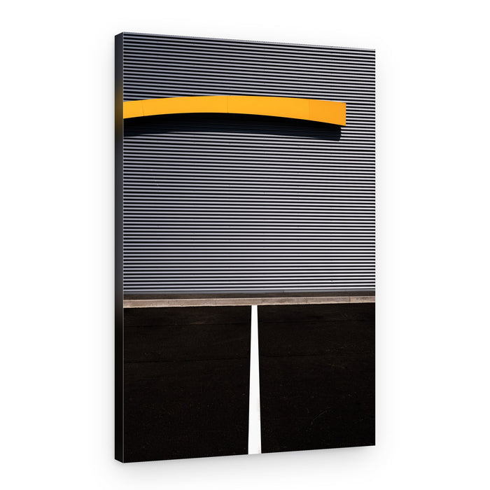 Yellow Curve Urban Geometry – Canvas Print