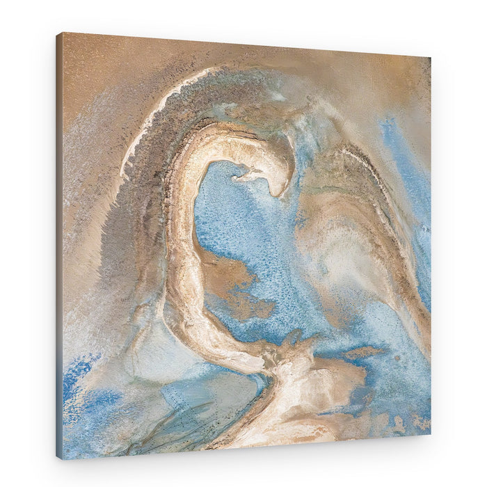 Fluid Gold and Blue – Canvas Print