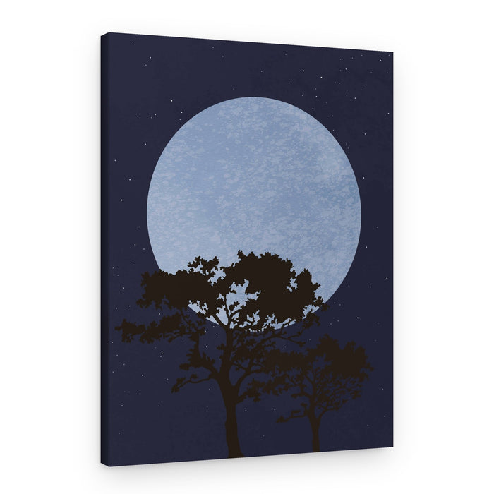 Moonlit Night Trees – Canvas Print