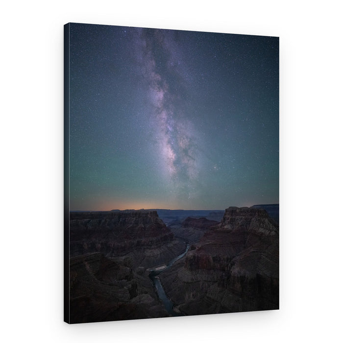 Milky Way Over Canyon – Canvas Print
