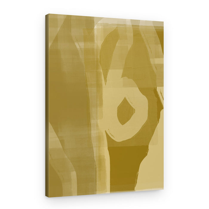 Golden Fluid Shapes – Canvas Print