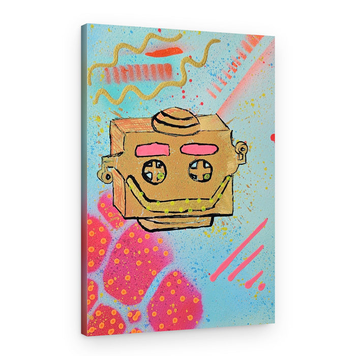Happy Golden Robot – Canvas Print