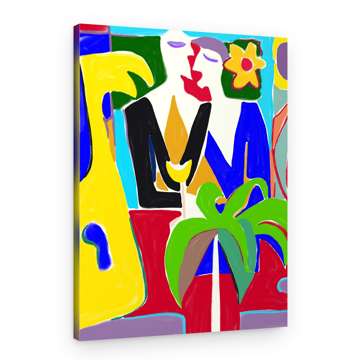Vibrant Couple Celebration – Canvas Print