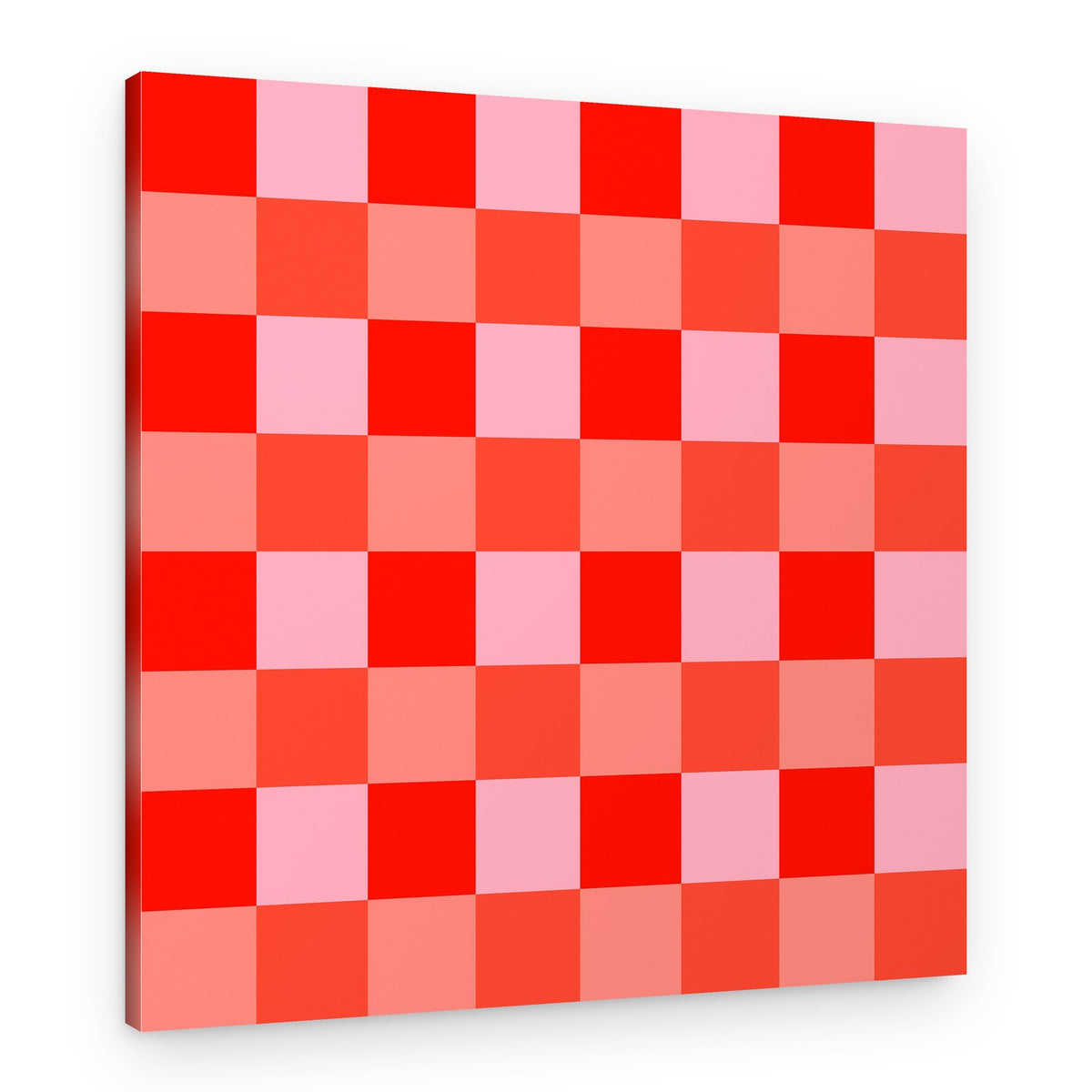Red Pink Checkerboard – Canvas Print