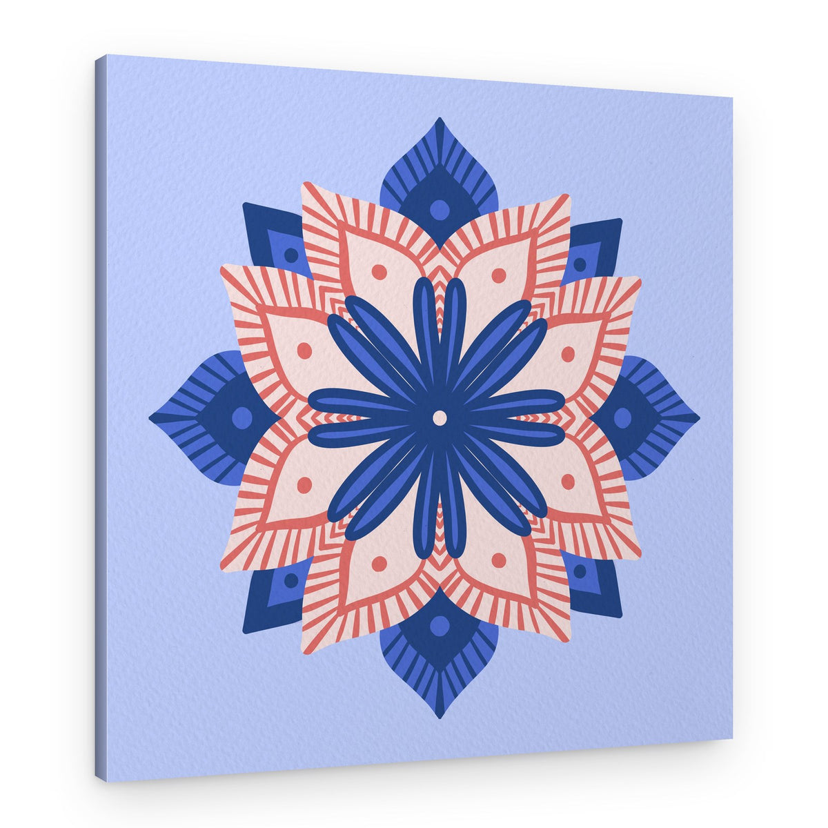 Blue Coral Mandala – Canvas Print