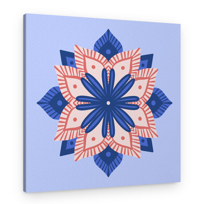 Blue Coral Mandala – Canvas Print
