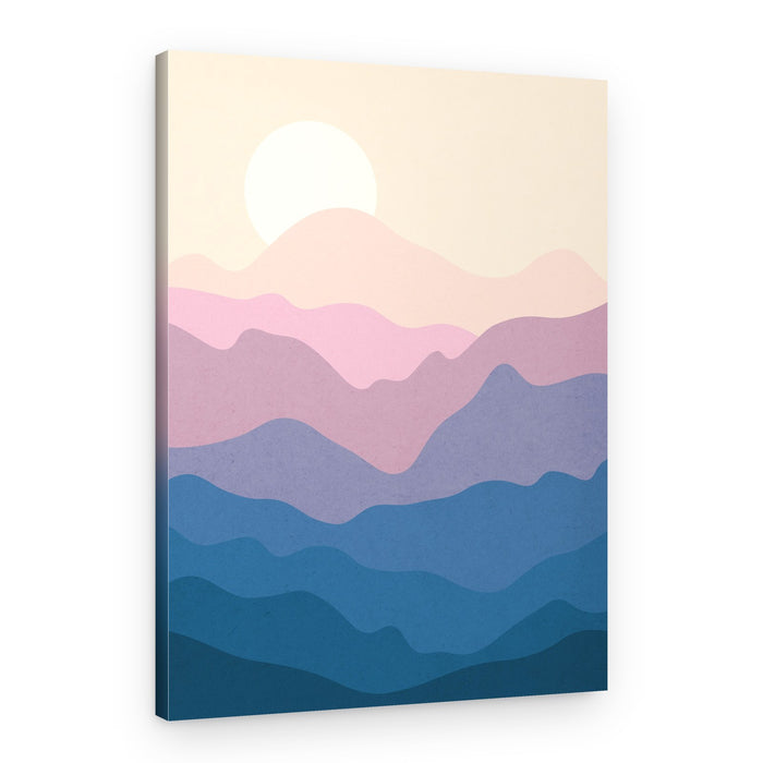 Pastel Mountain Layers – Canvas Print