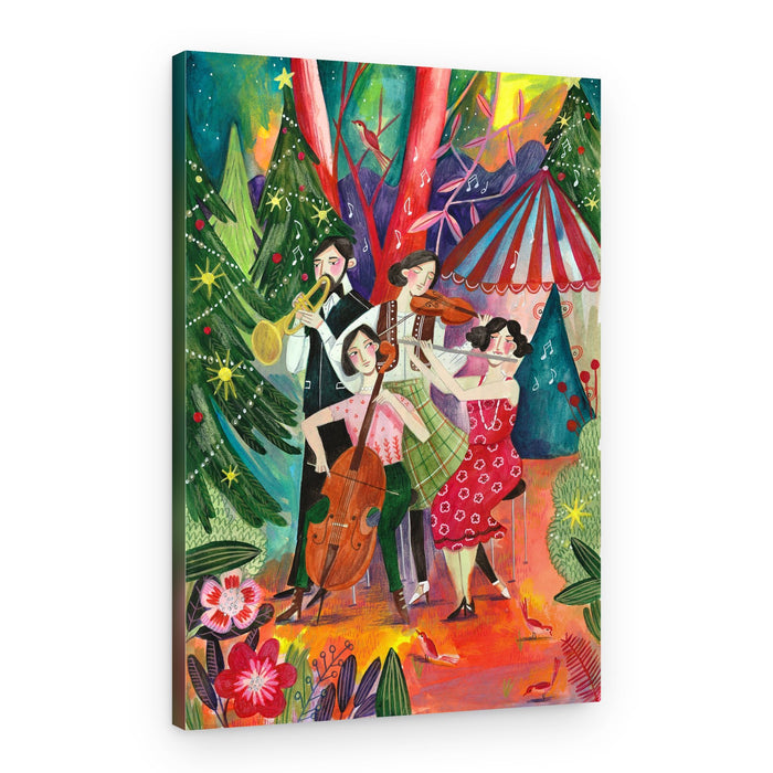 Christmas music in the forest – Canvas Print