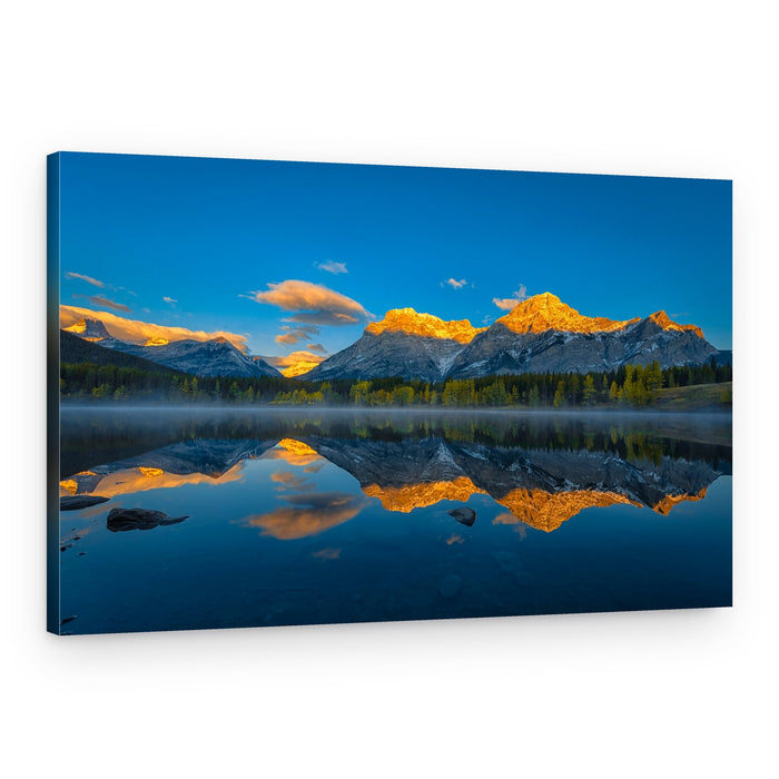 Golden Mountain Reflections – Canvas Print