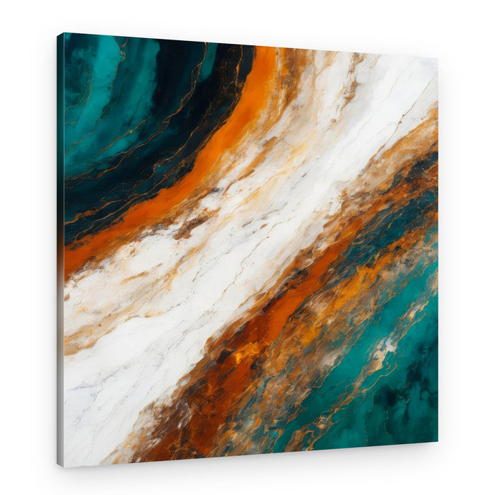 Golden Agate Flow – Canvas Print