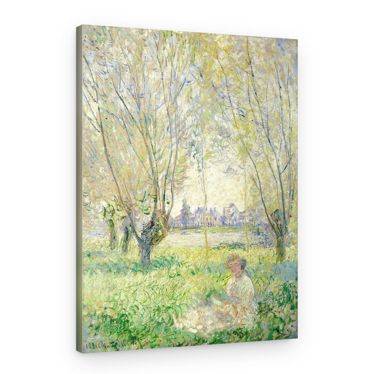 Woman Seated Under the Willows (1880) – Canvas Print