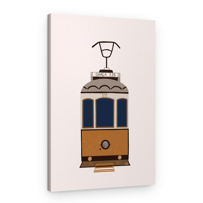 Retro Lisbon Tram 28 – Canvas Print