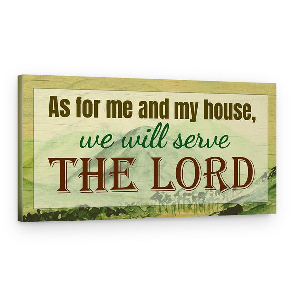 “As For Me and My House, We Will Serve the Lord” Christian Wall Art Sign