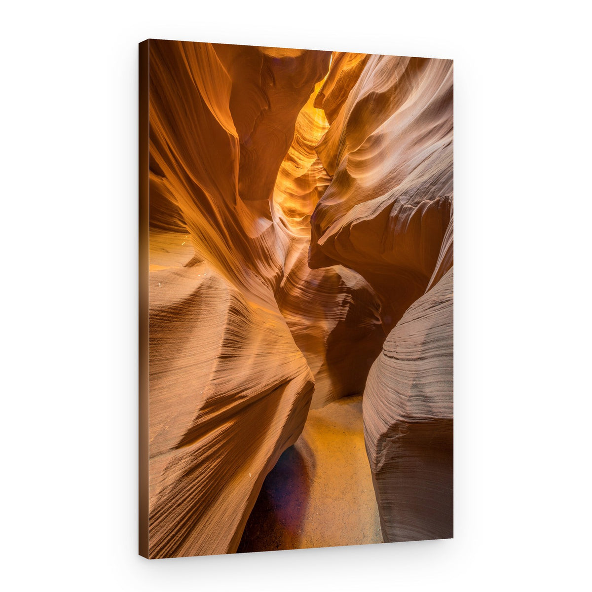 Golden Slot Canyon Flow – Canvas Print