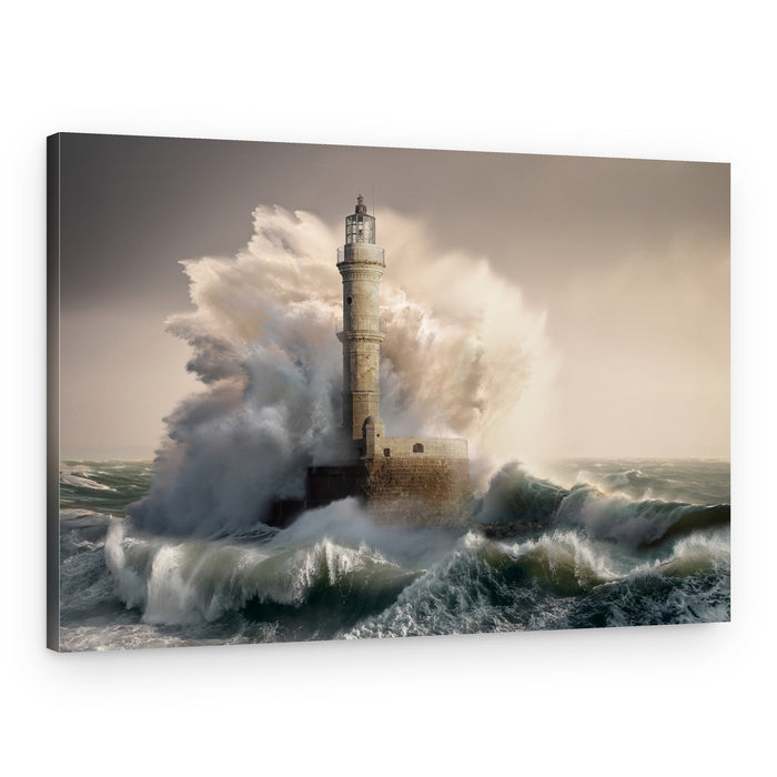 Lighthouse Ocean Storm – Canvas Print