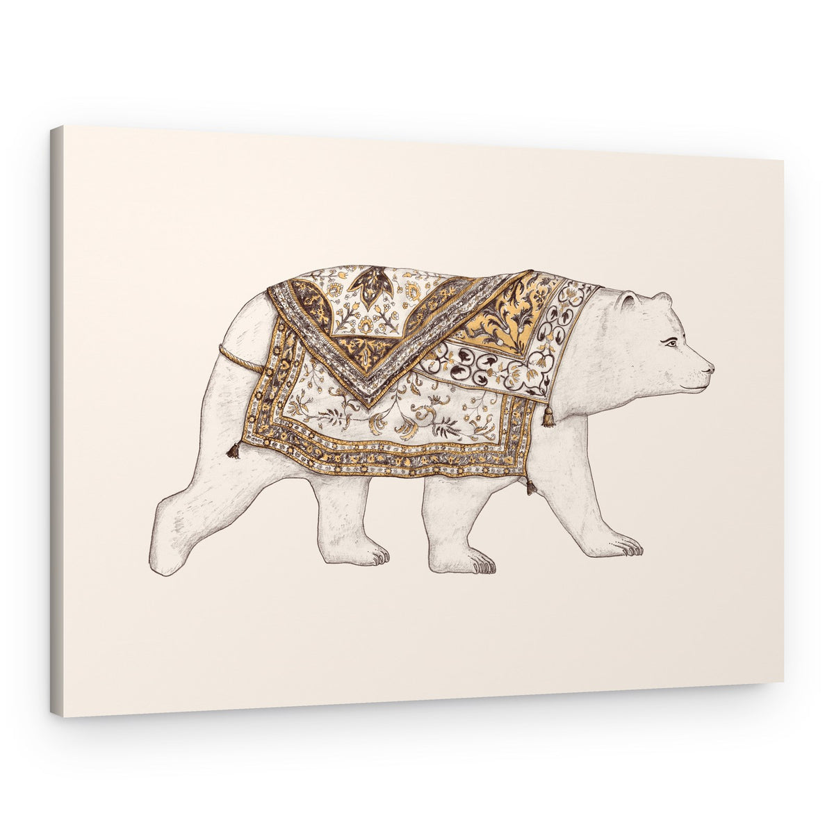 Ornate Polar Bear – Canvas Print