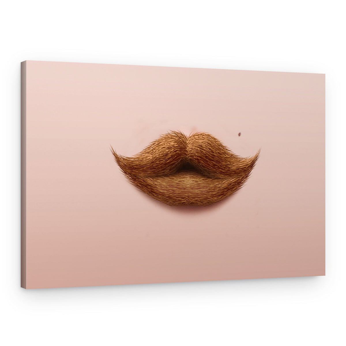 Ginger Mustache Lips – Canvas Print