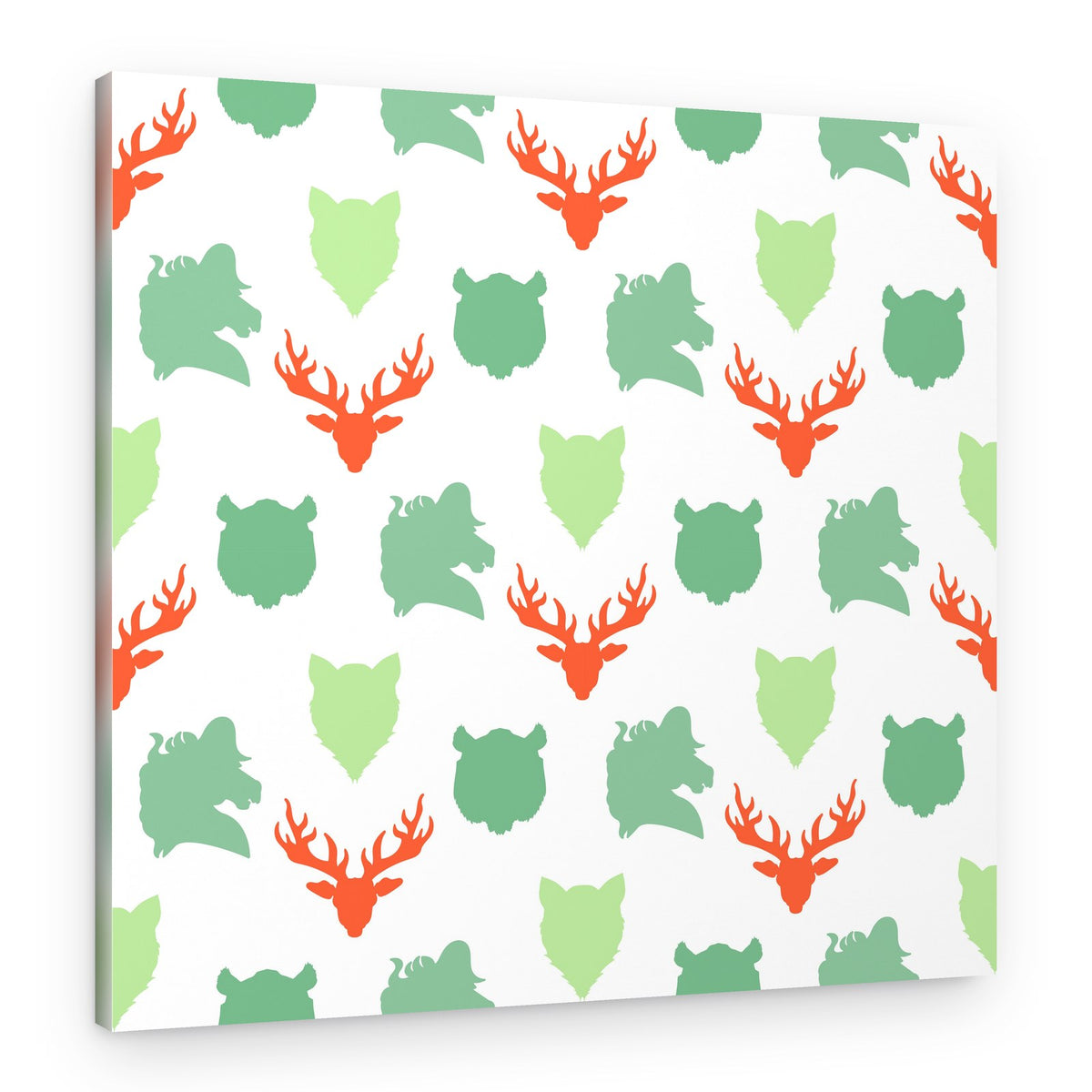Woodland Animal Silhouettes – Canvas Print