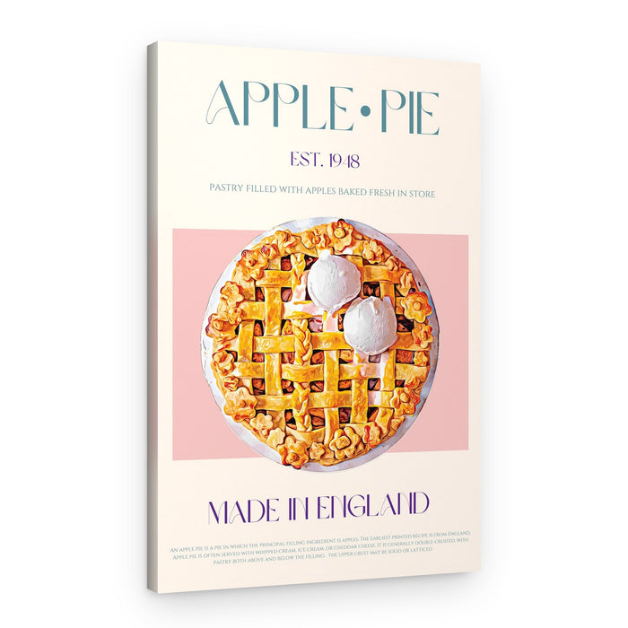 Golden Apple Pie Dessert – Canvas Print