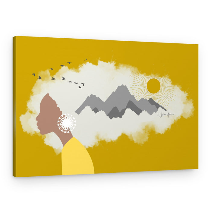 Woman's Mountain Dreams – Canvas Print
