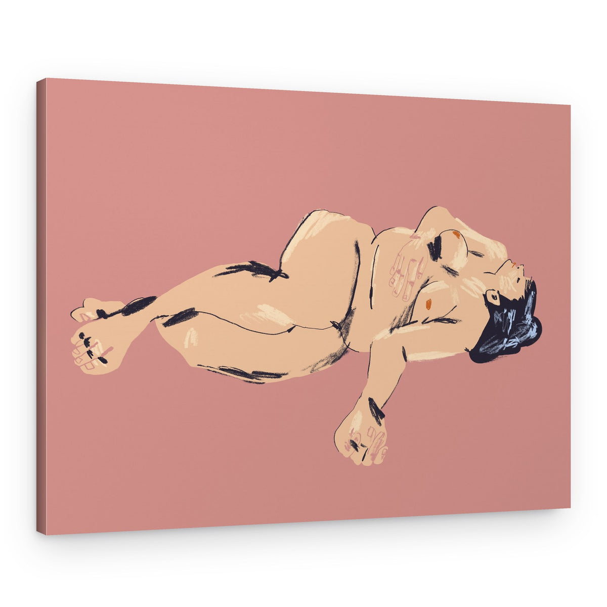 Serene Woman Resting – Canvas Print