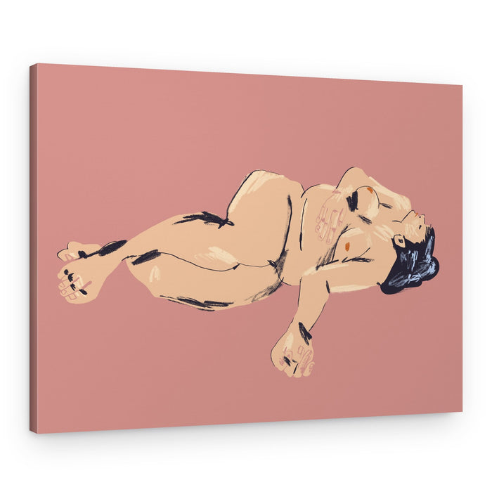Serene Woman Resting – Canvas Print