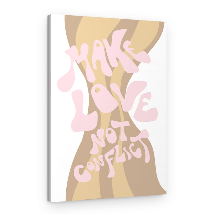 Make Love Not Conflict – Canvas Print