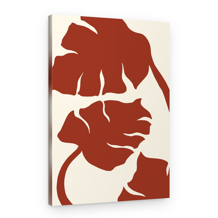 Abstract Terracotta Foliage – Canvas Print