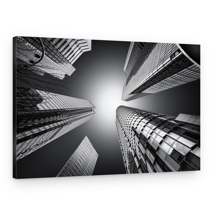 Upward City Skyscrapers – Canvas Print