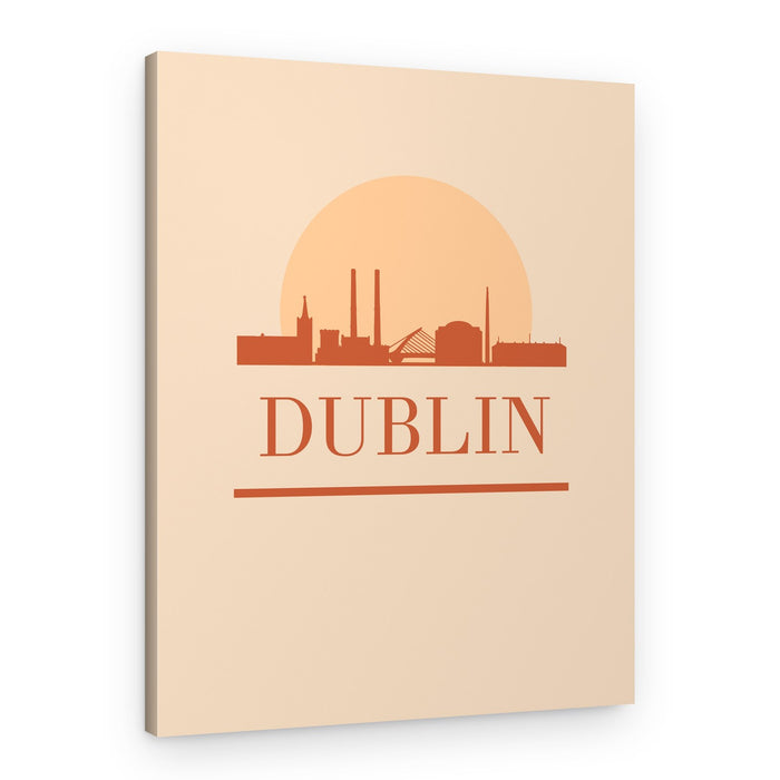 Dublin City Silhouette – Canvas Print