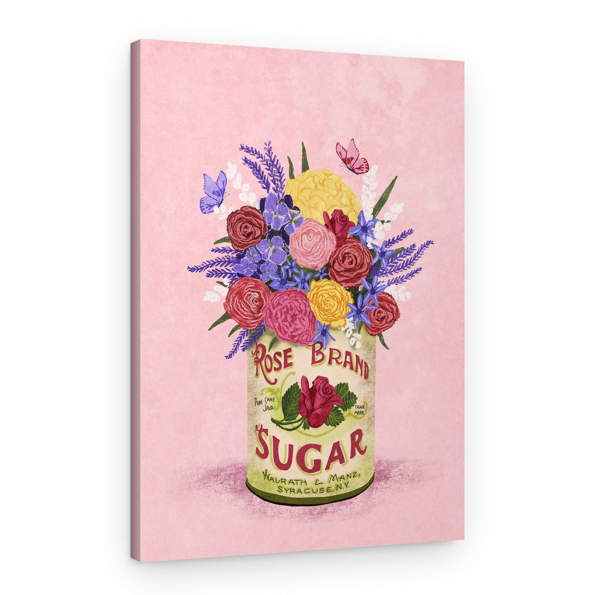 Flowers In a vintage Can – Canvas Print