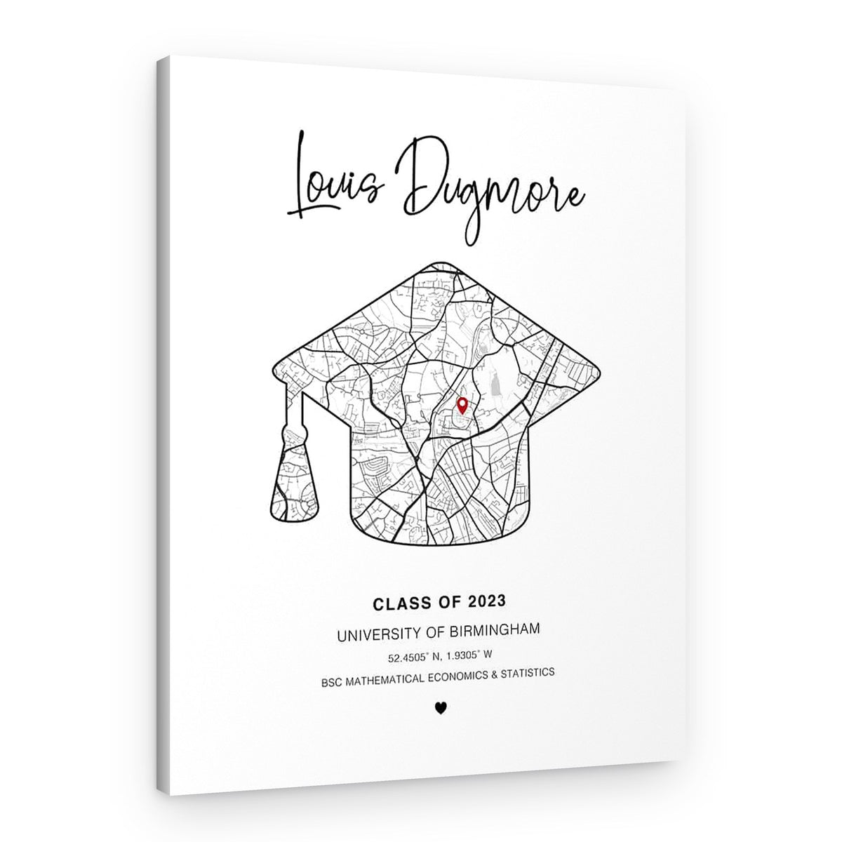 Graduation Map Canvas Print – Canvas Print